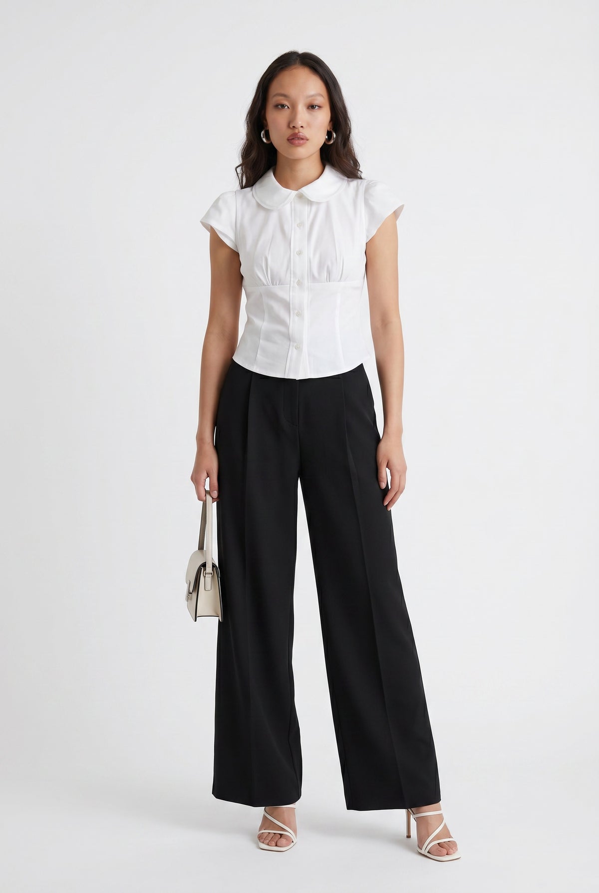 White Peter Pan Collar Shirt