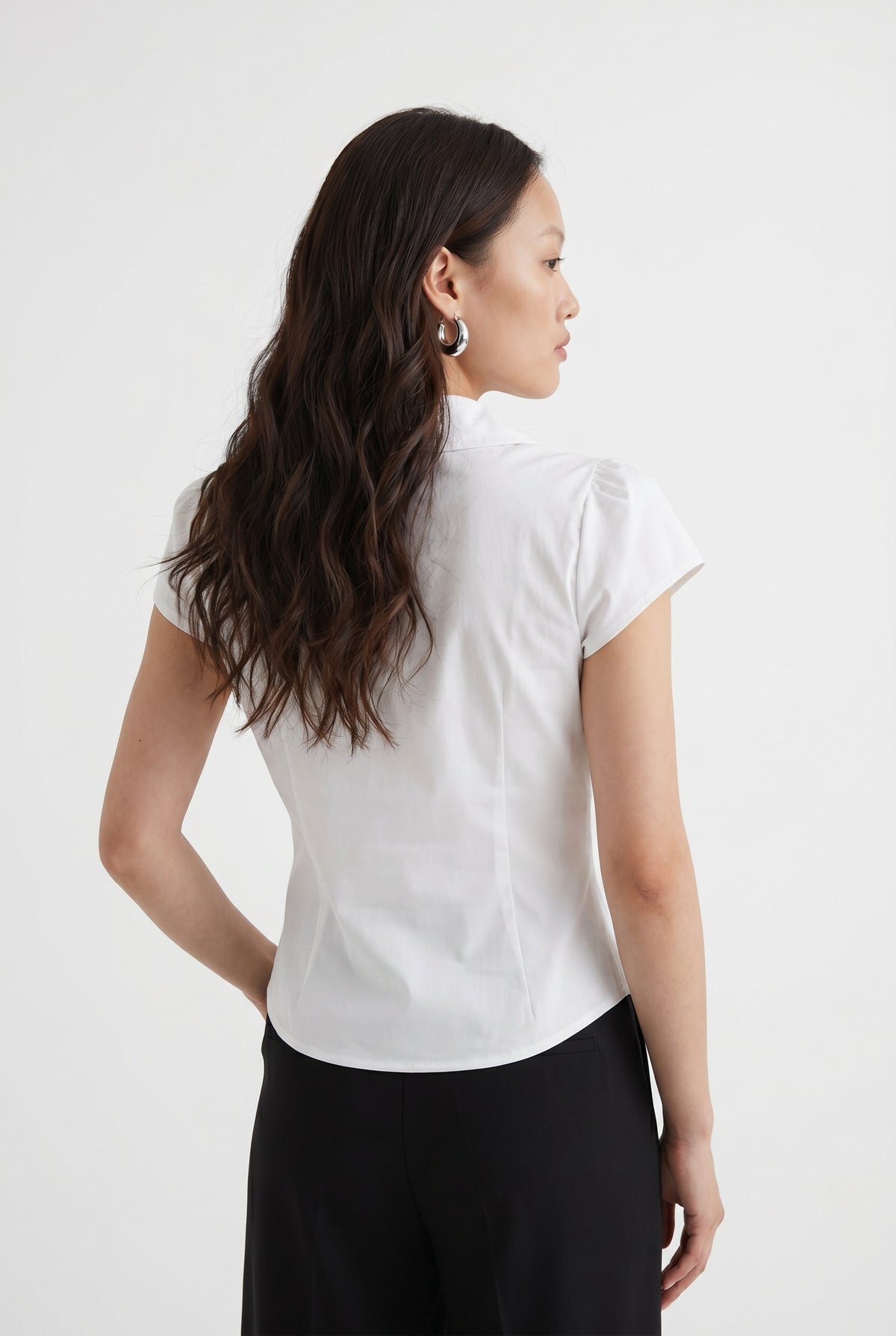 White Peter Pan Collar Shirt