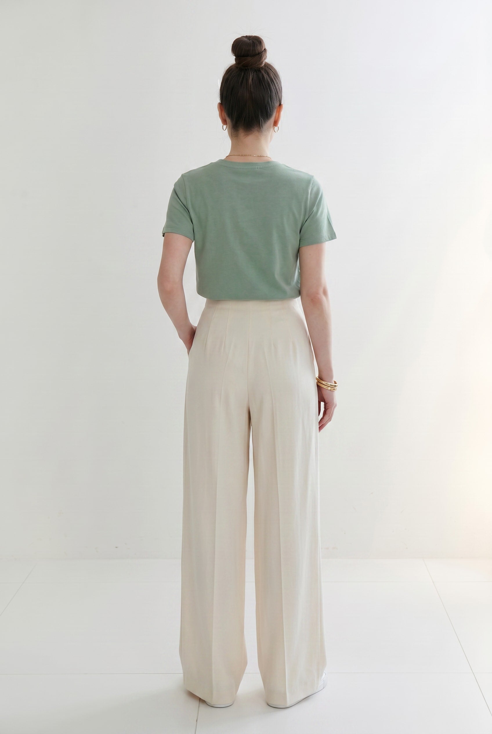 Sage Green Classic Crew Neck Tee