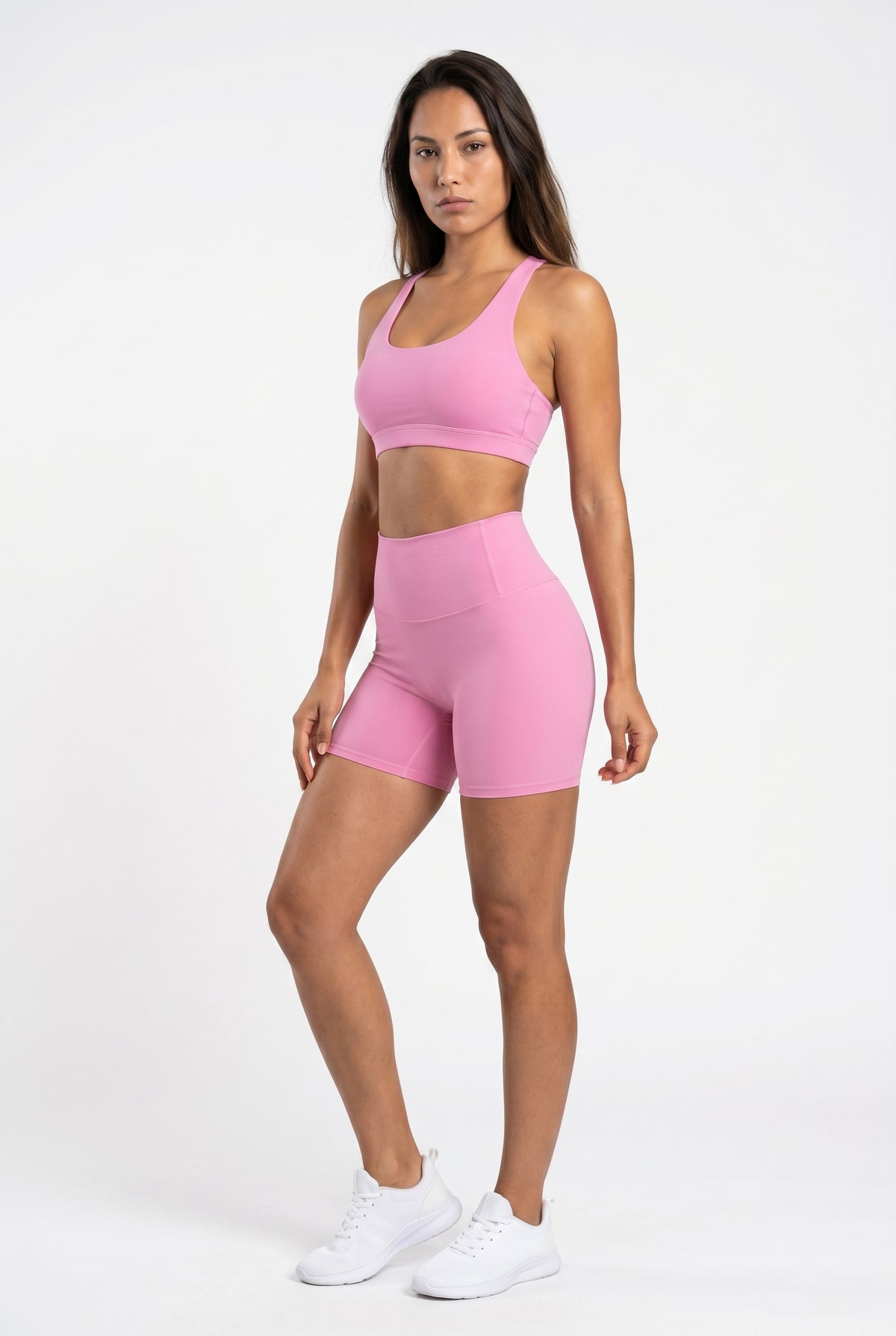 Pink Active Bra Shorts Set