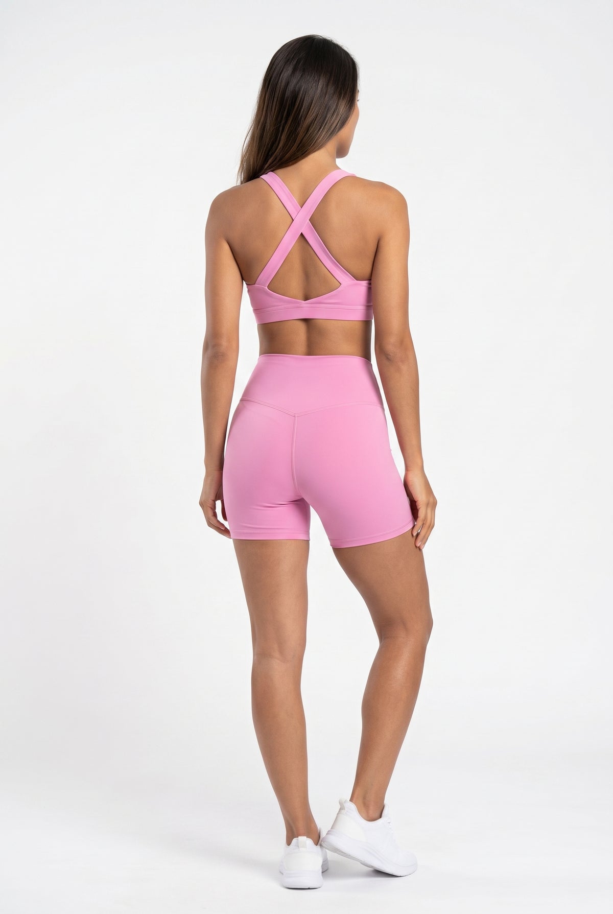 Pink Active Bra Shorts Set