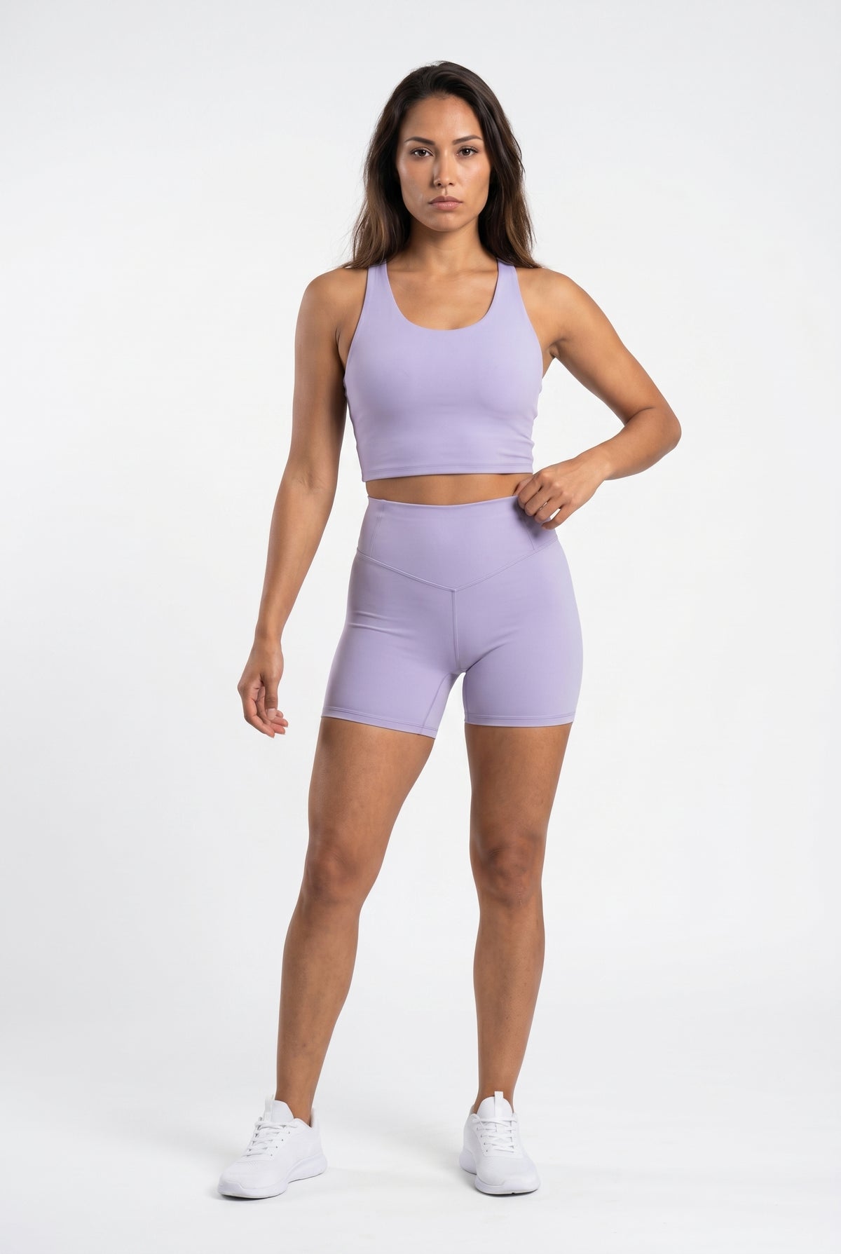 Lavender Active Bike Shorts Set