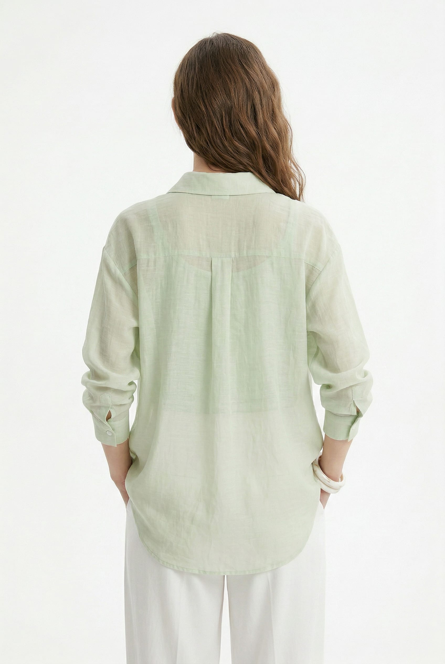 Sage Green Relaxed Linen Shirt