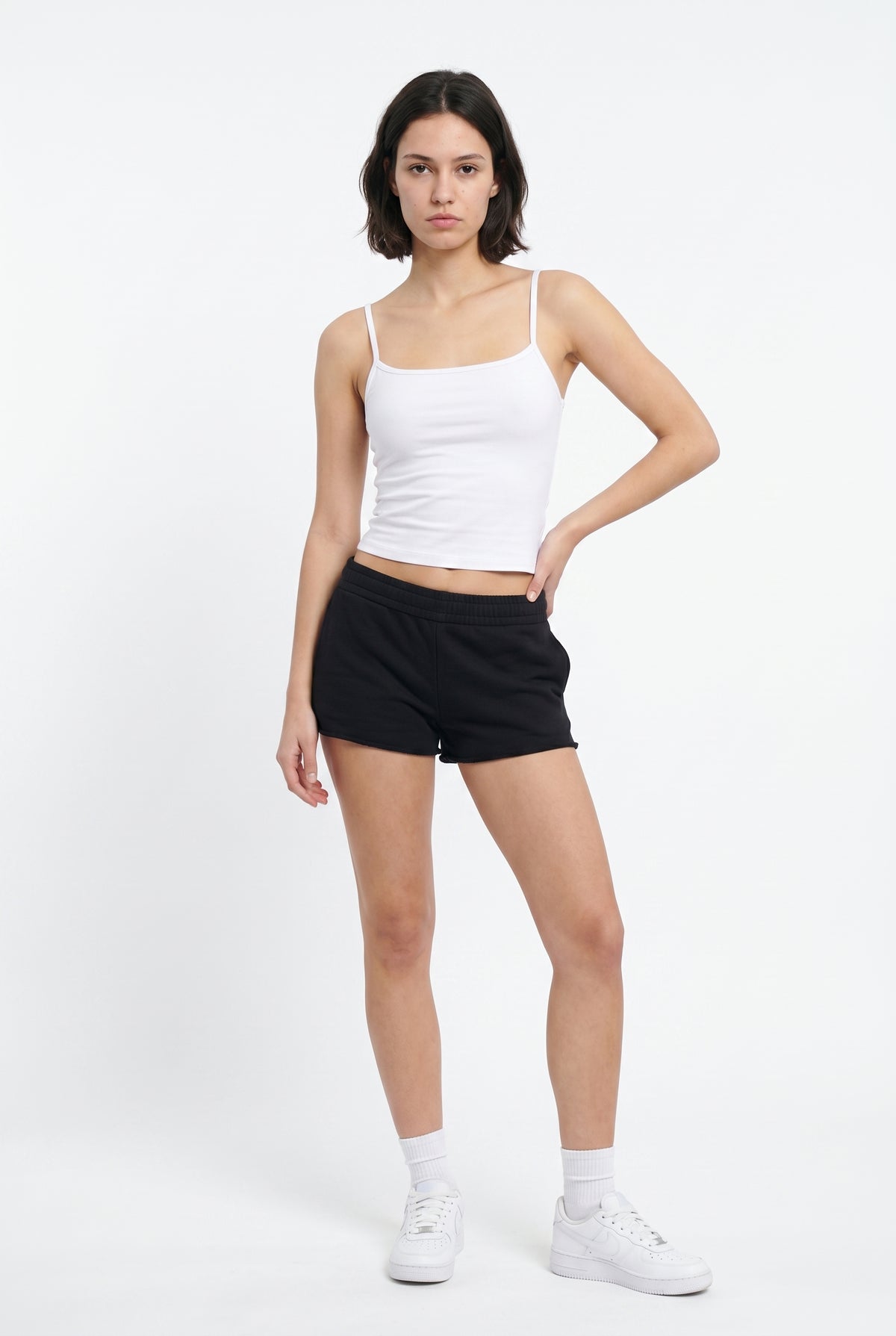 Black Active Mini Sweat Shorts