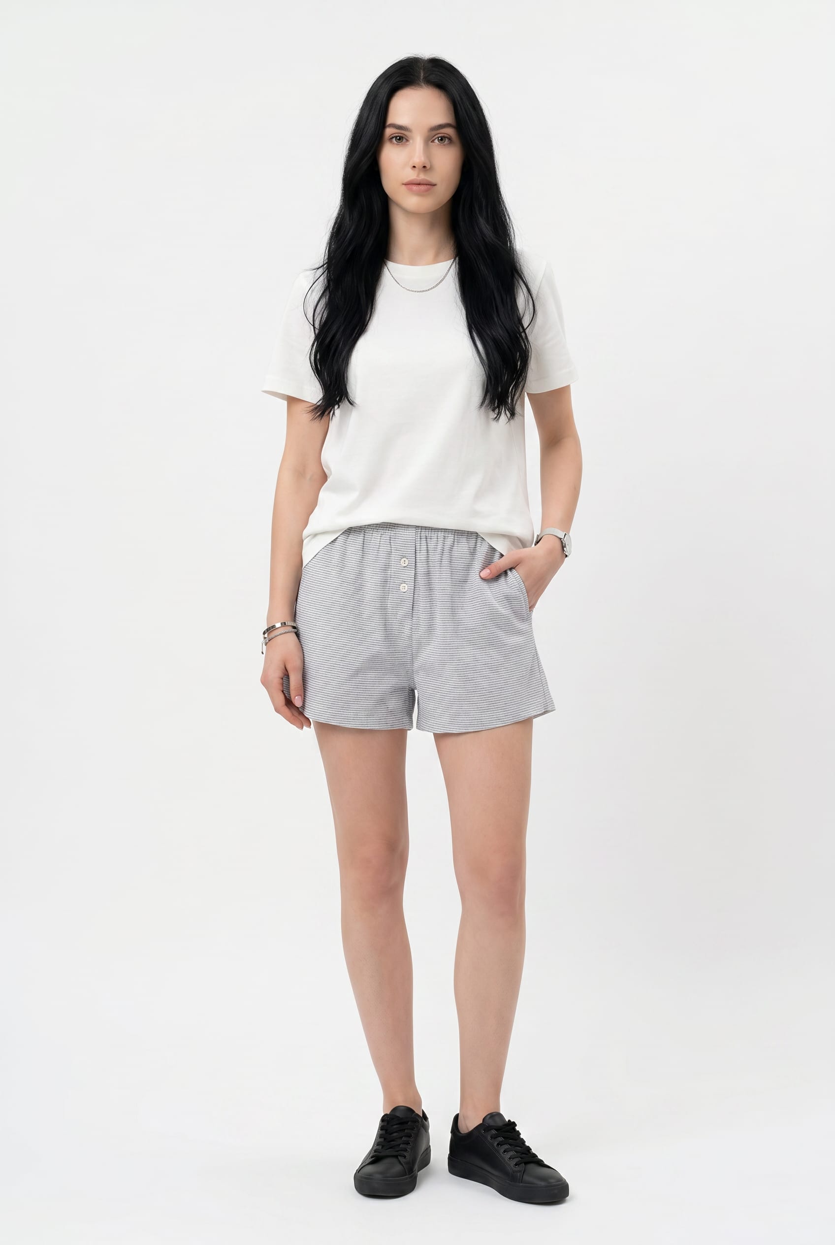 White Classic Cotton Crew Neck T-Shirt