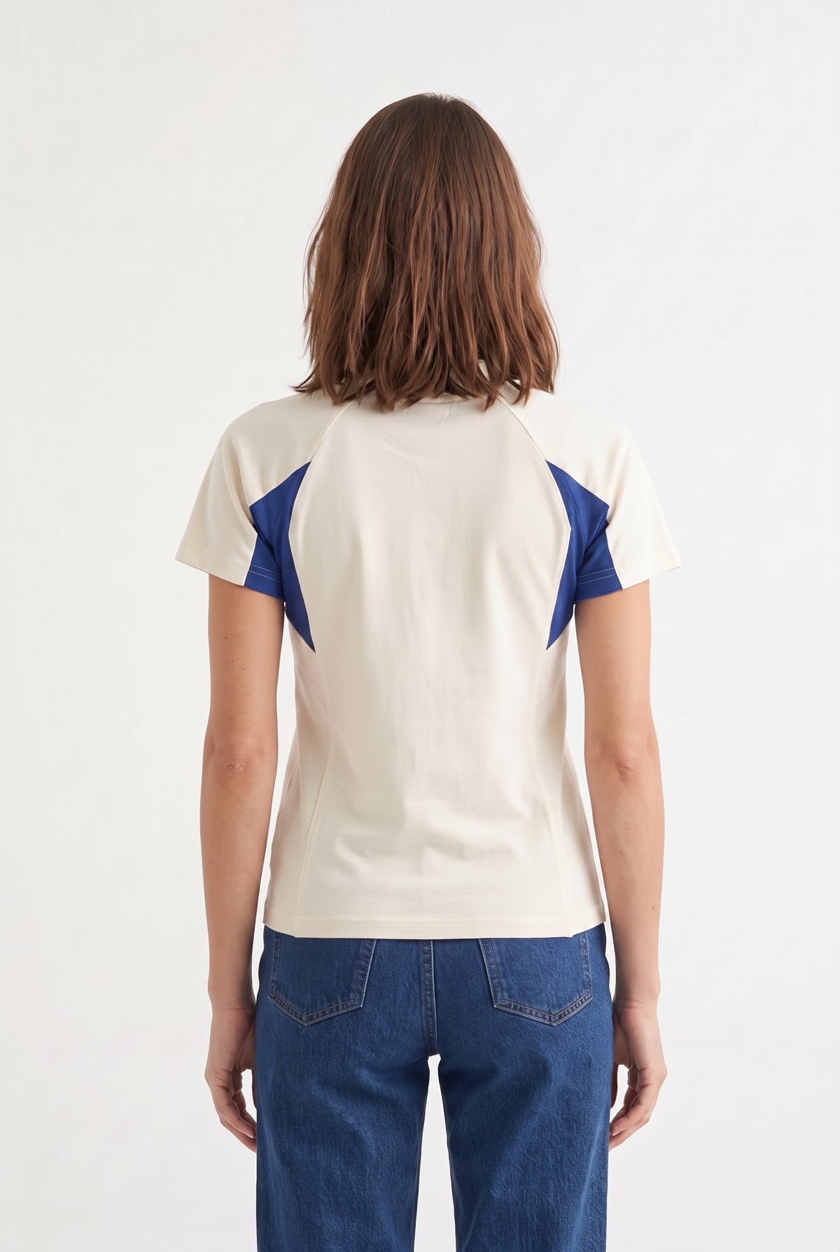 Cream Sporty Raglan Cotton Shirt