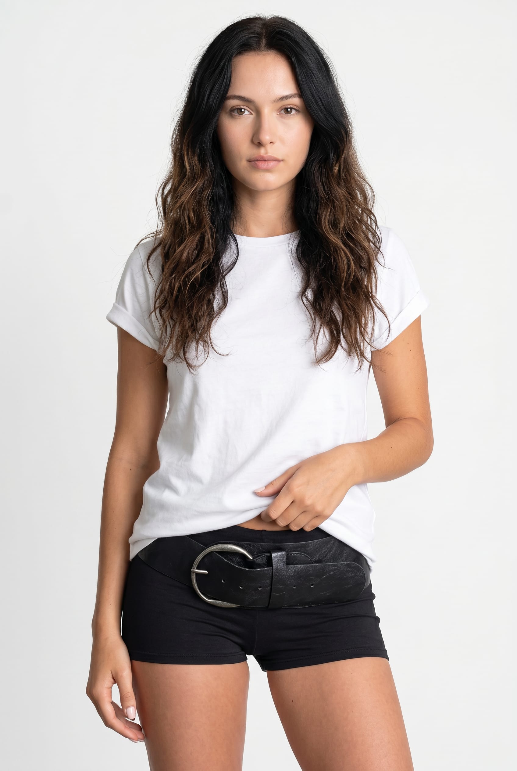 White Classic Cotton Crew Neck Tee