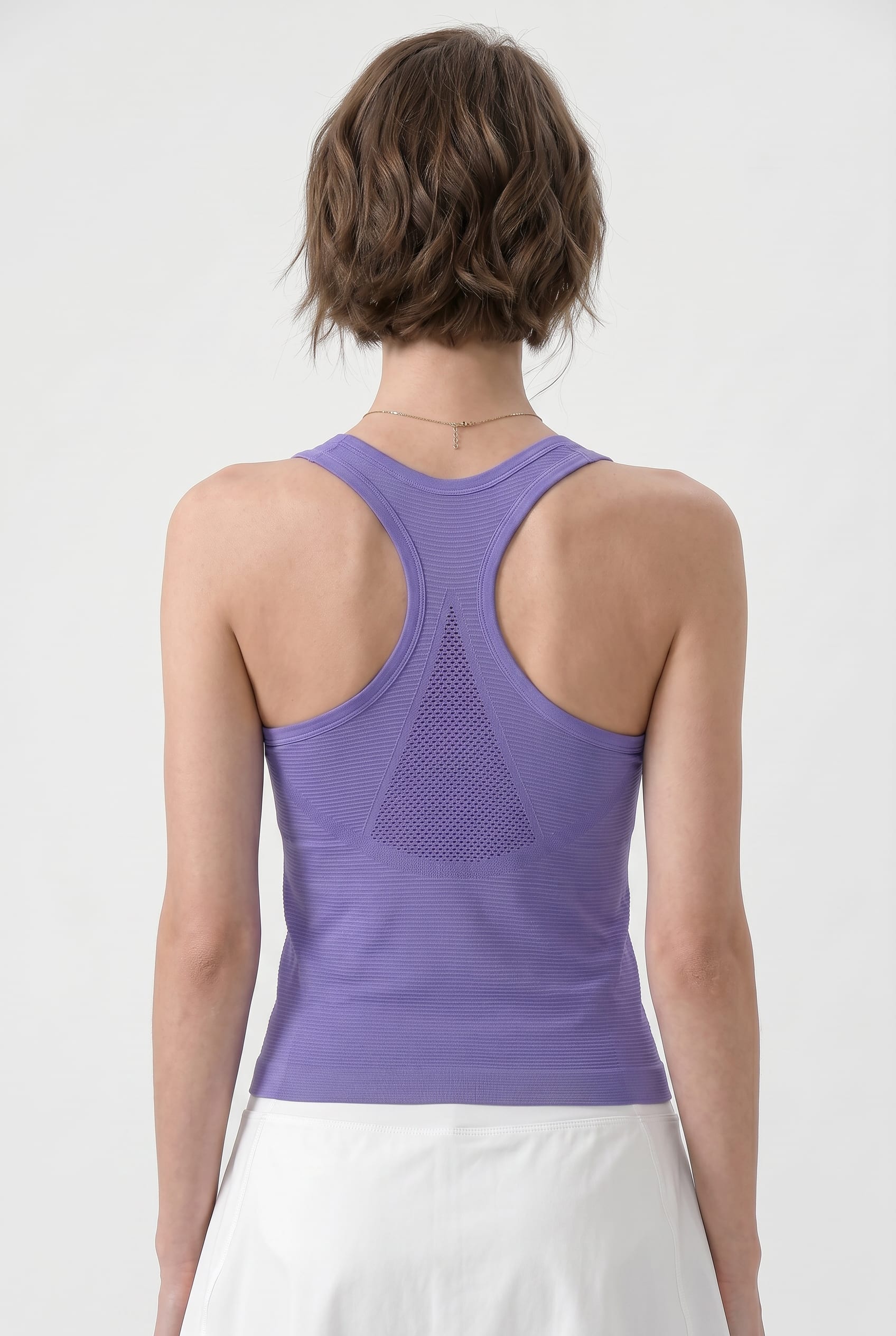 Lilac Ribbed Texture Racerback Tank Top