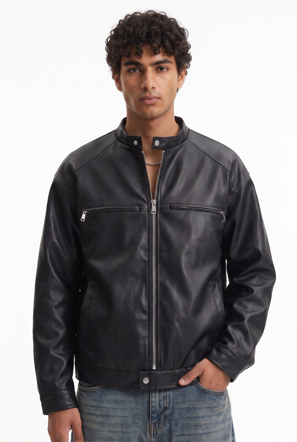 Moto Black Faux Leather Jacket