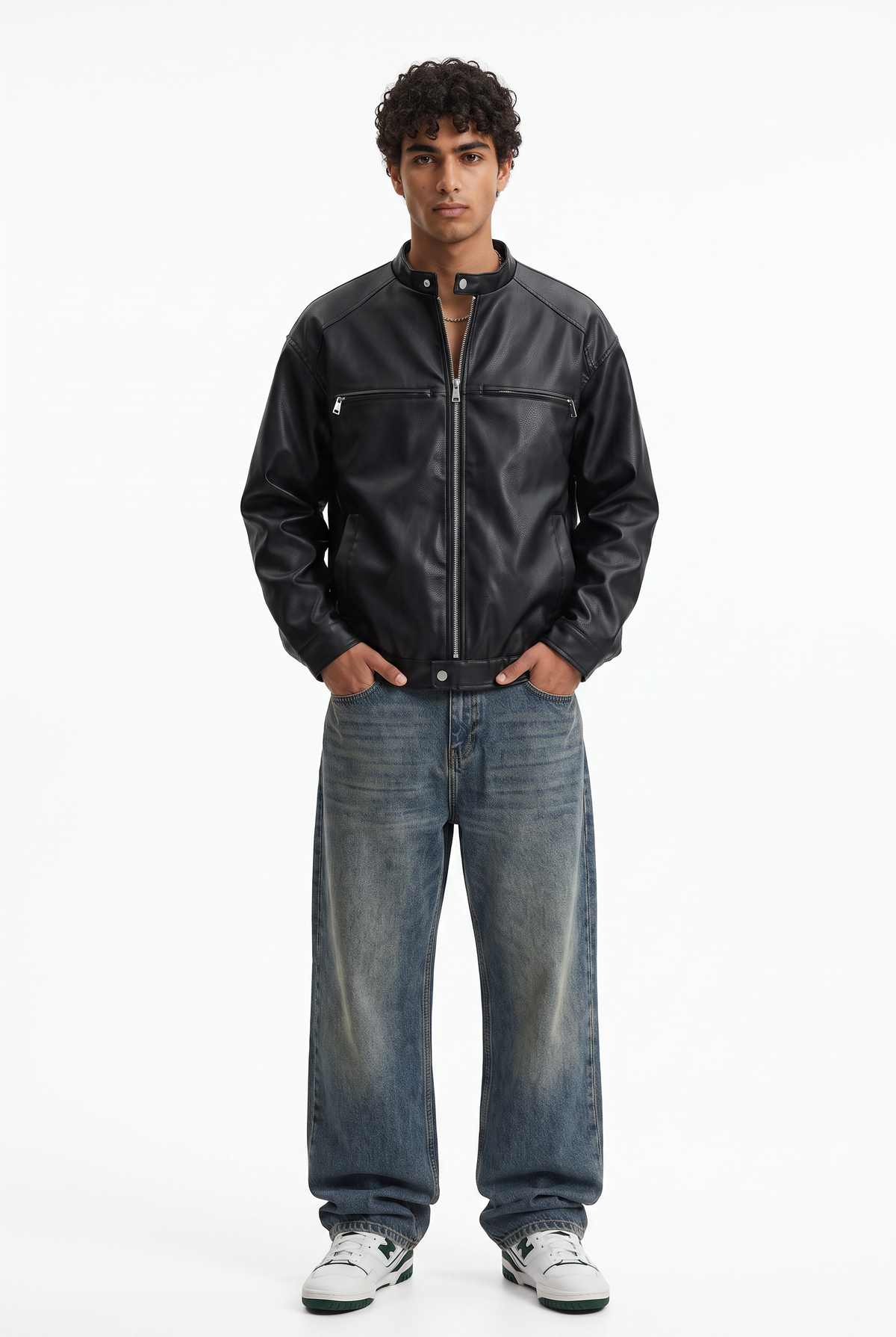Moto Black Faux Leather Jacket