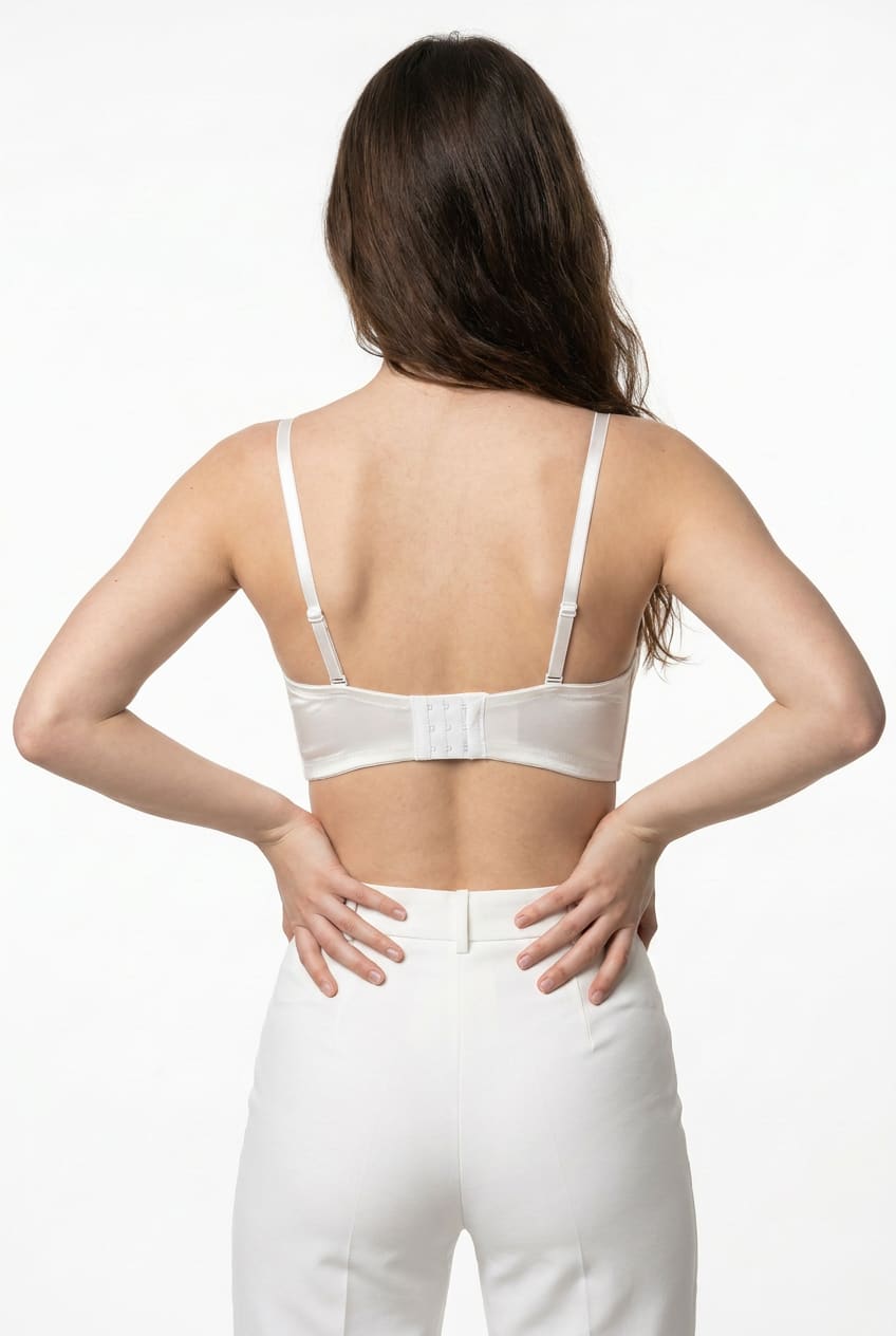 White Structured Corset Bustier Top