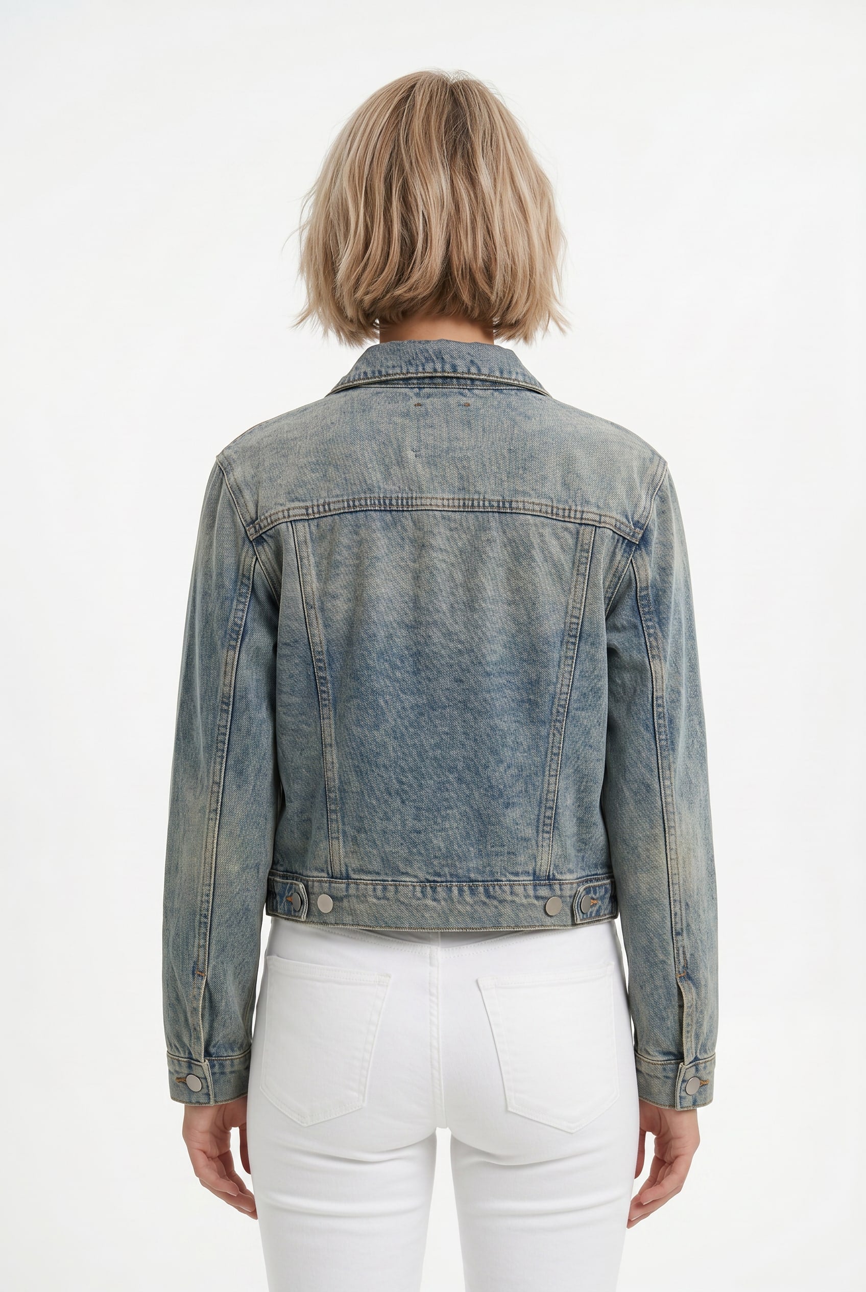Light Wash Cropped Denim Jacket