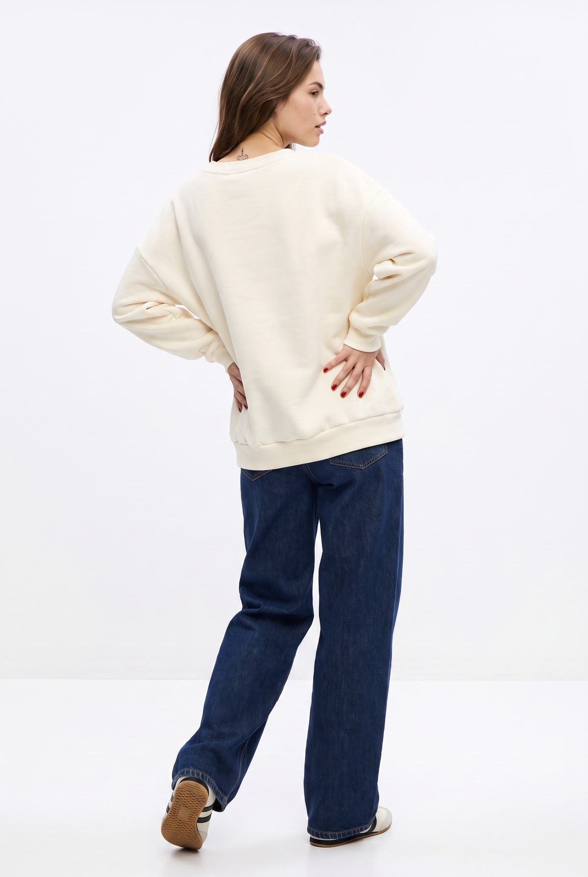 Cream Athletics Graphic Oversized Sweatshirt