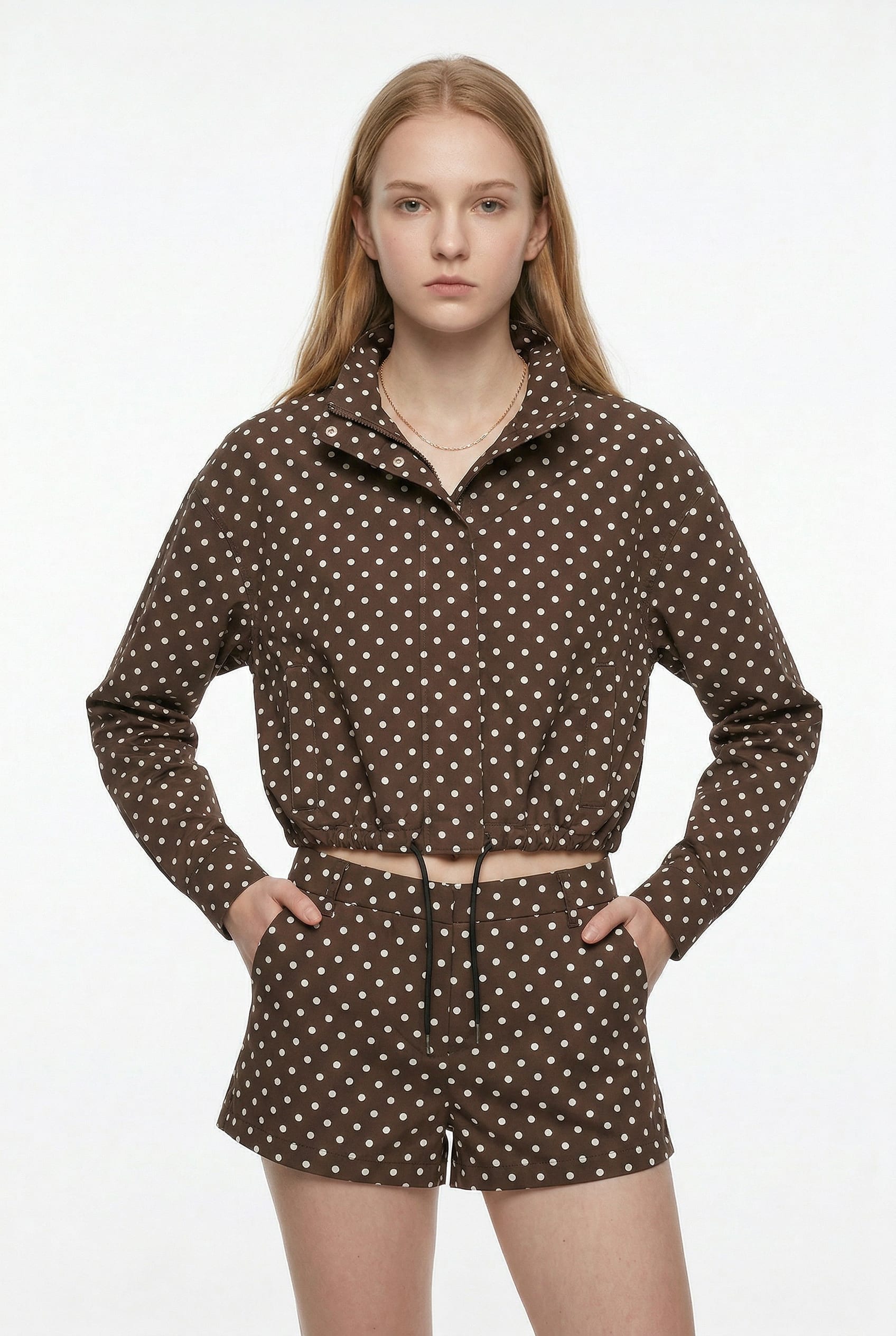 Brown Polka Dot Co-ord Set