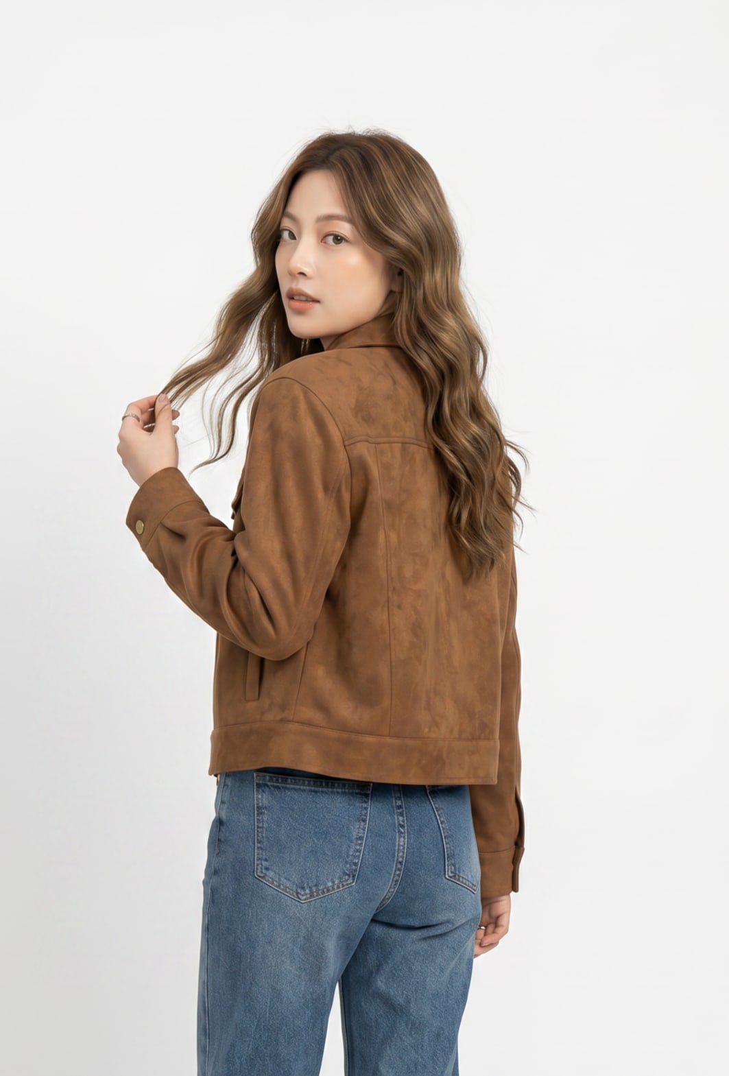 Tan Suede Utility Jacket