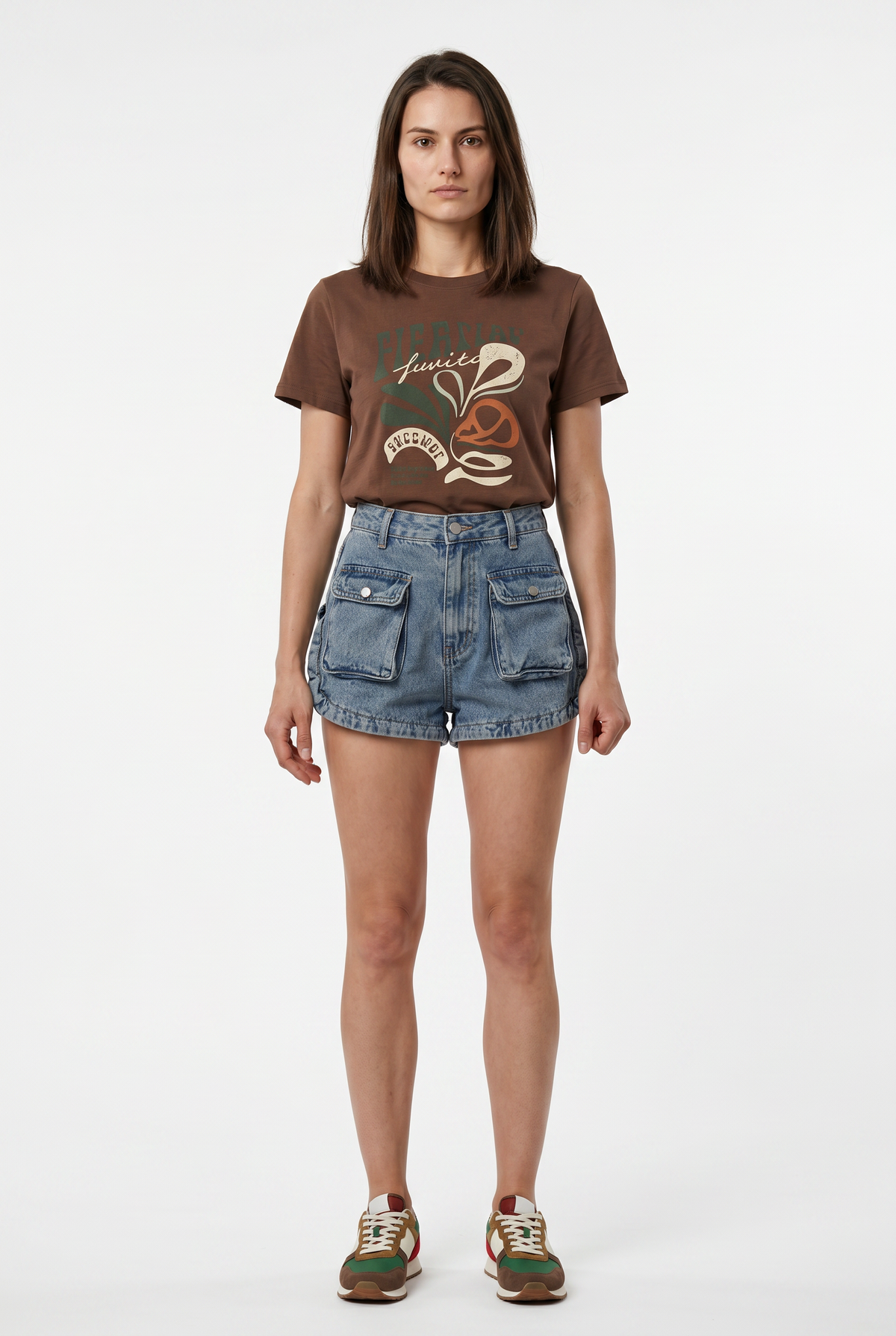 Blue Denim Cargo Mini Shorts