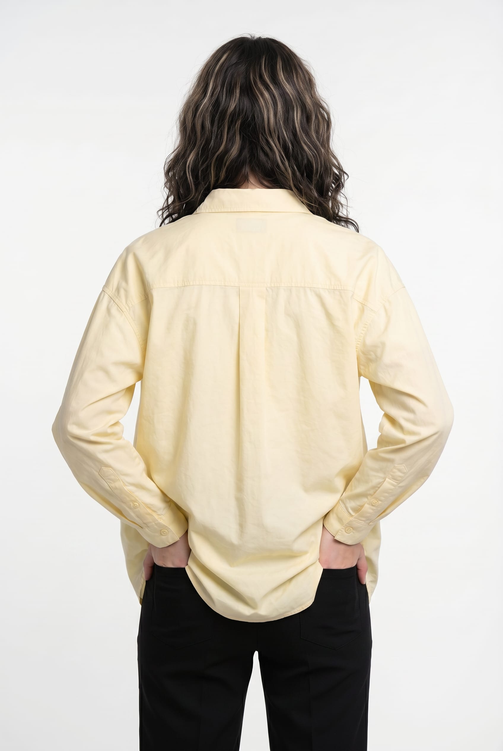 Pale Yellow Relaxed Button Shirt