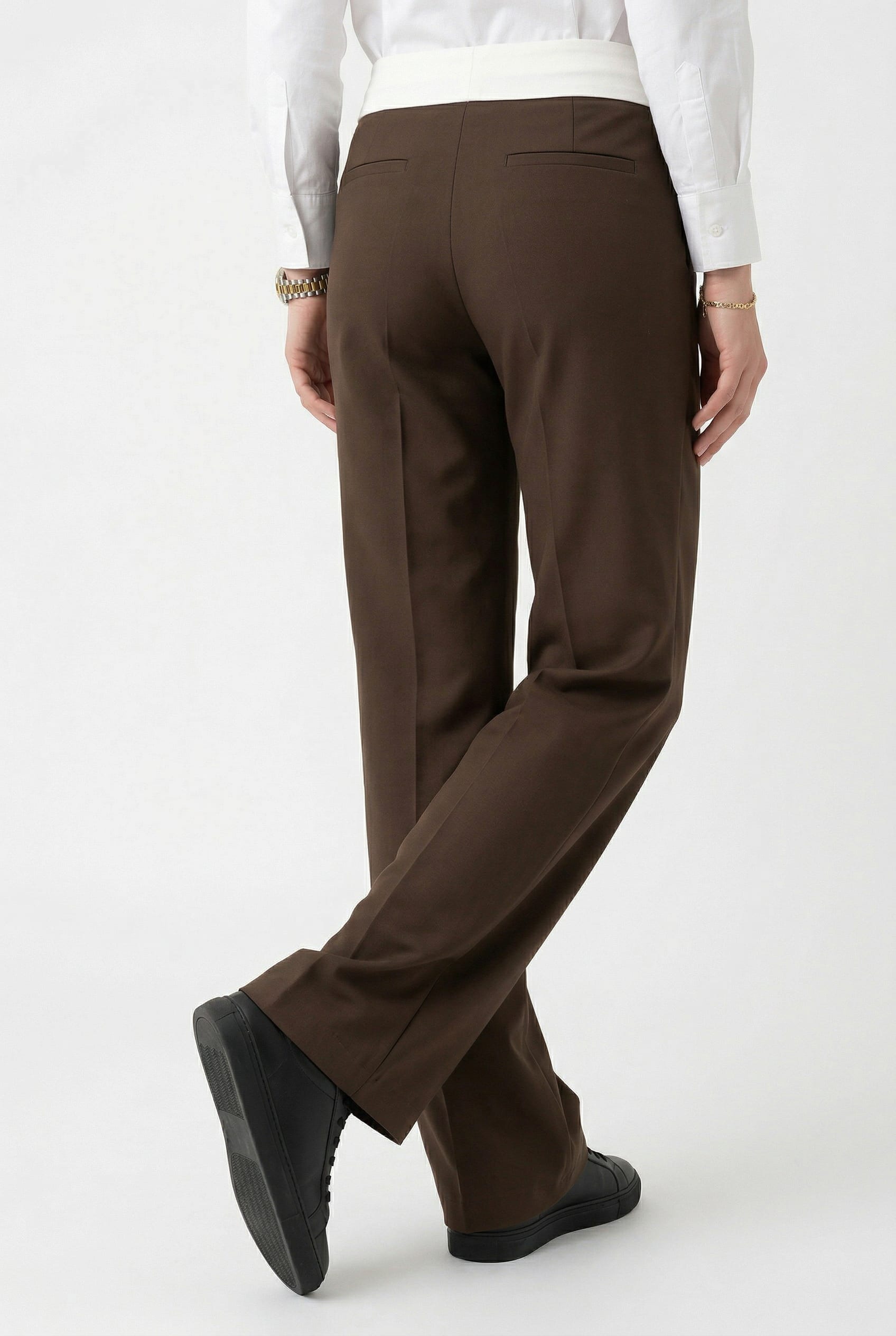 Chocolate Brown Wide Leg Trousers