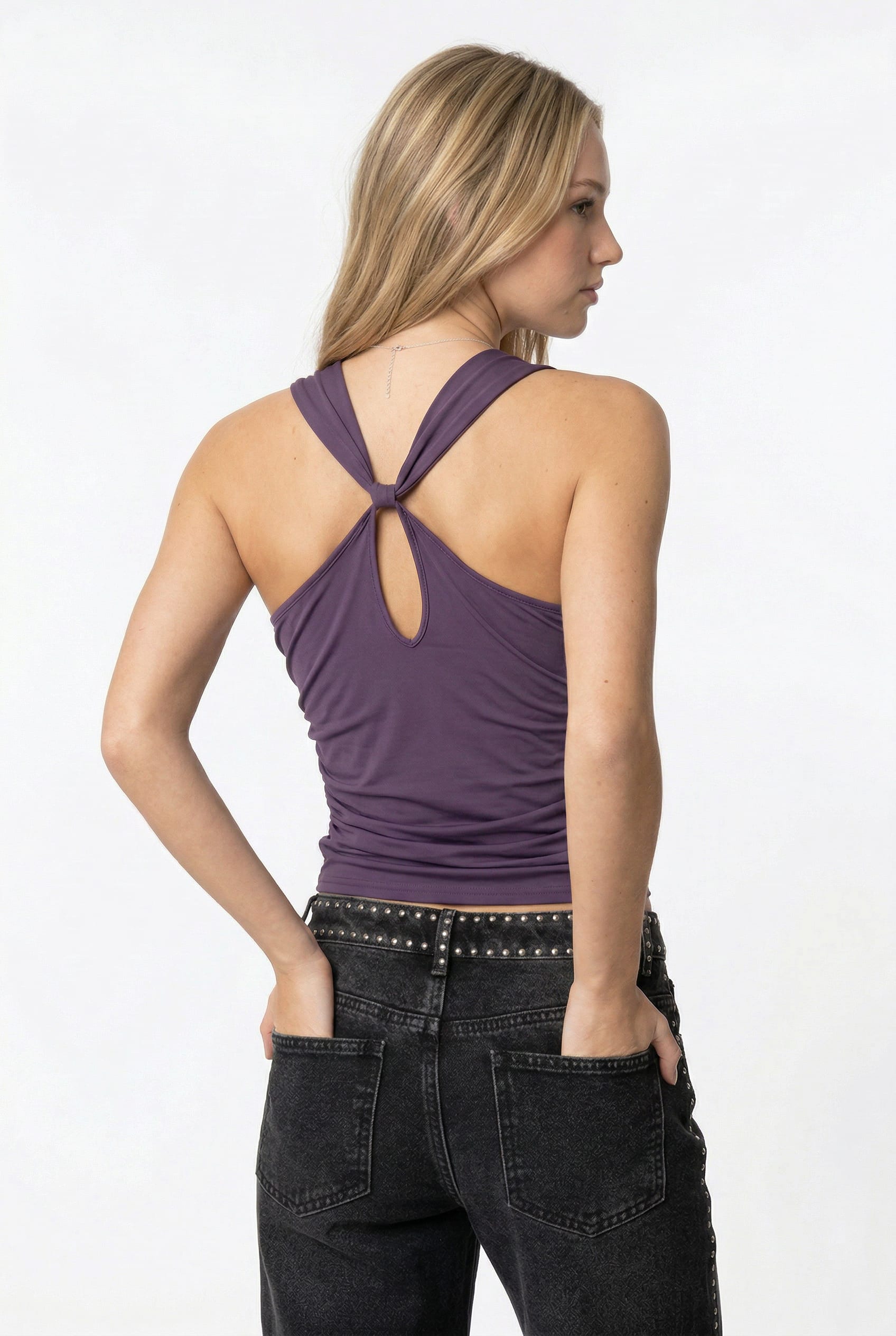 Dusty Purple Halter Neck Top