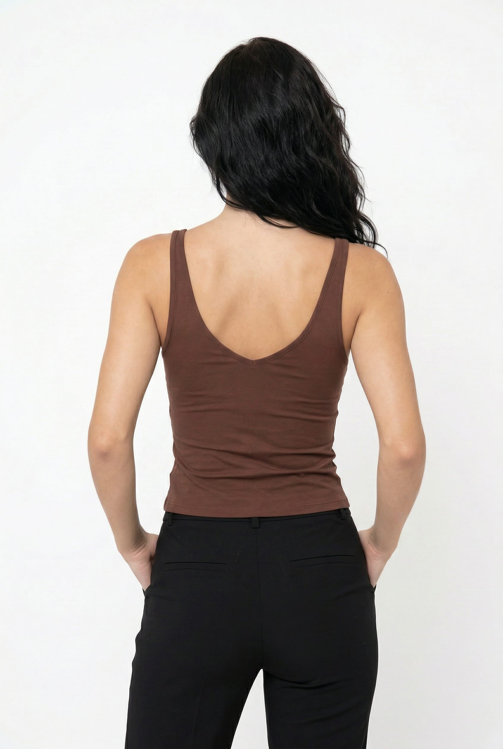 Chocolate Brown Halter Neck Top