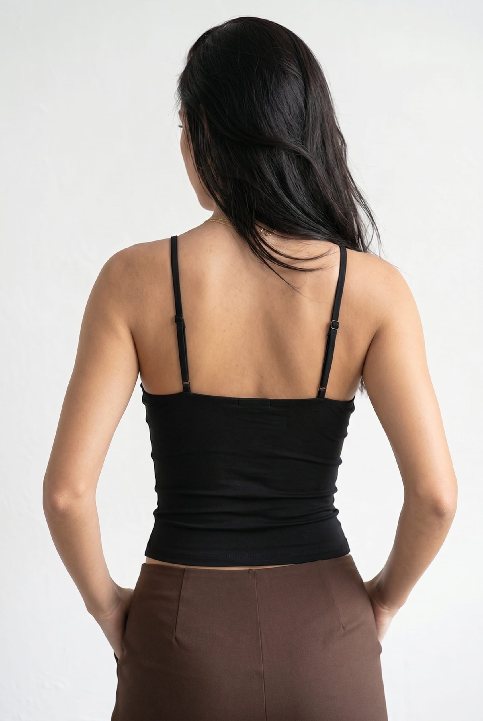 Black Ring Detail Cutout Tank