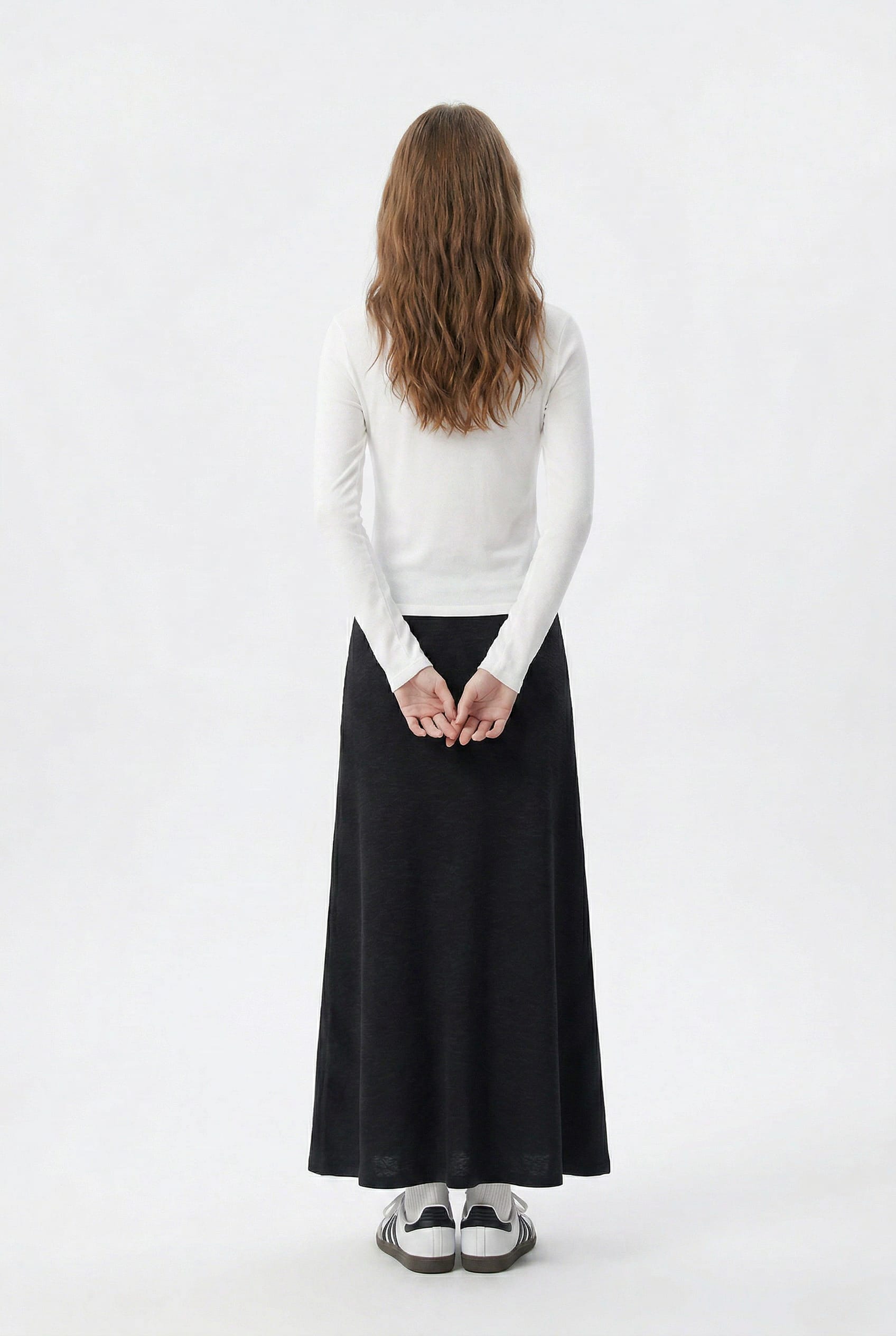 Black A-Line Maxi Skirt