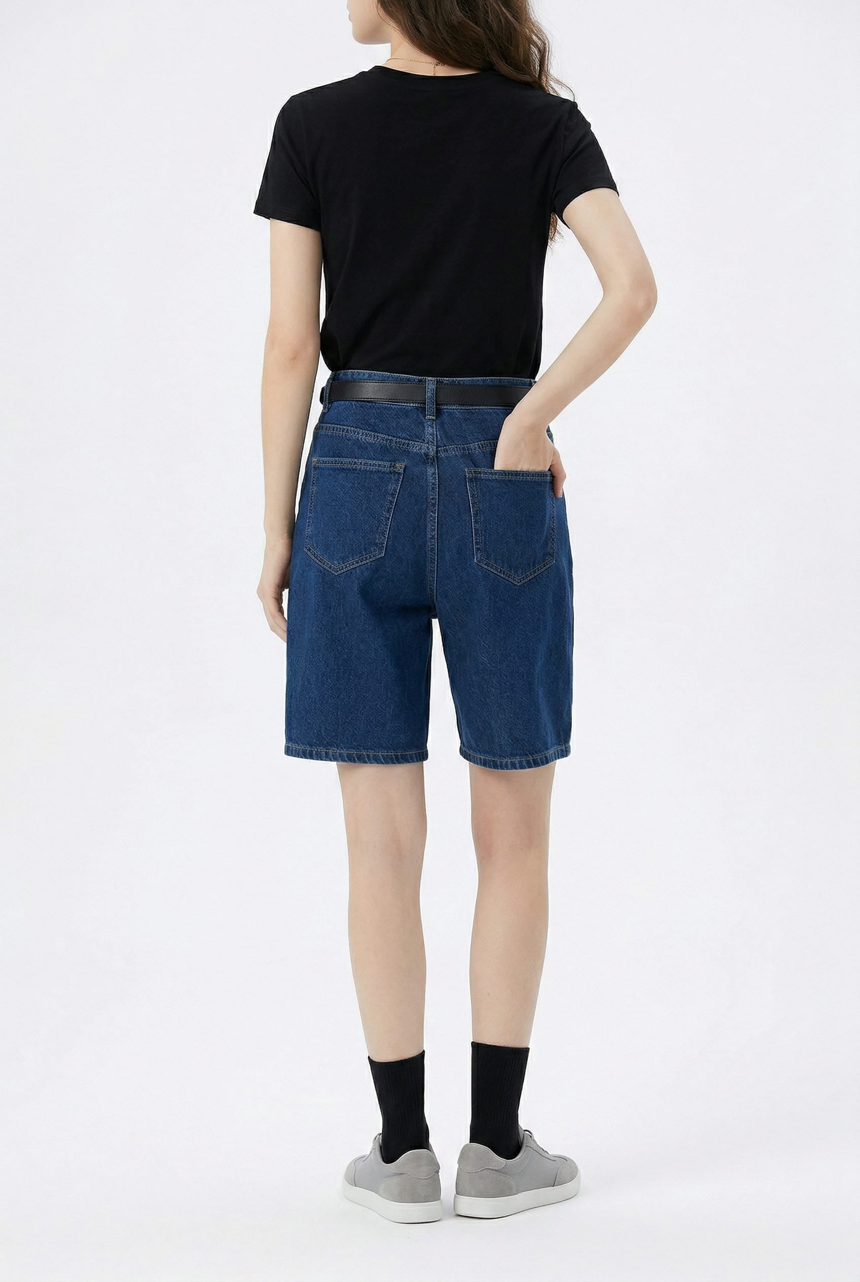 Dark Indigo Denim Bermuda Shorts