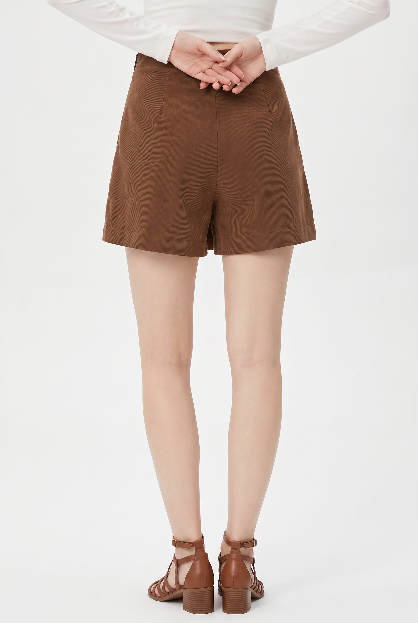 Chocolate Brown Faux Suede Mini Skirt