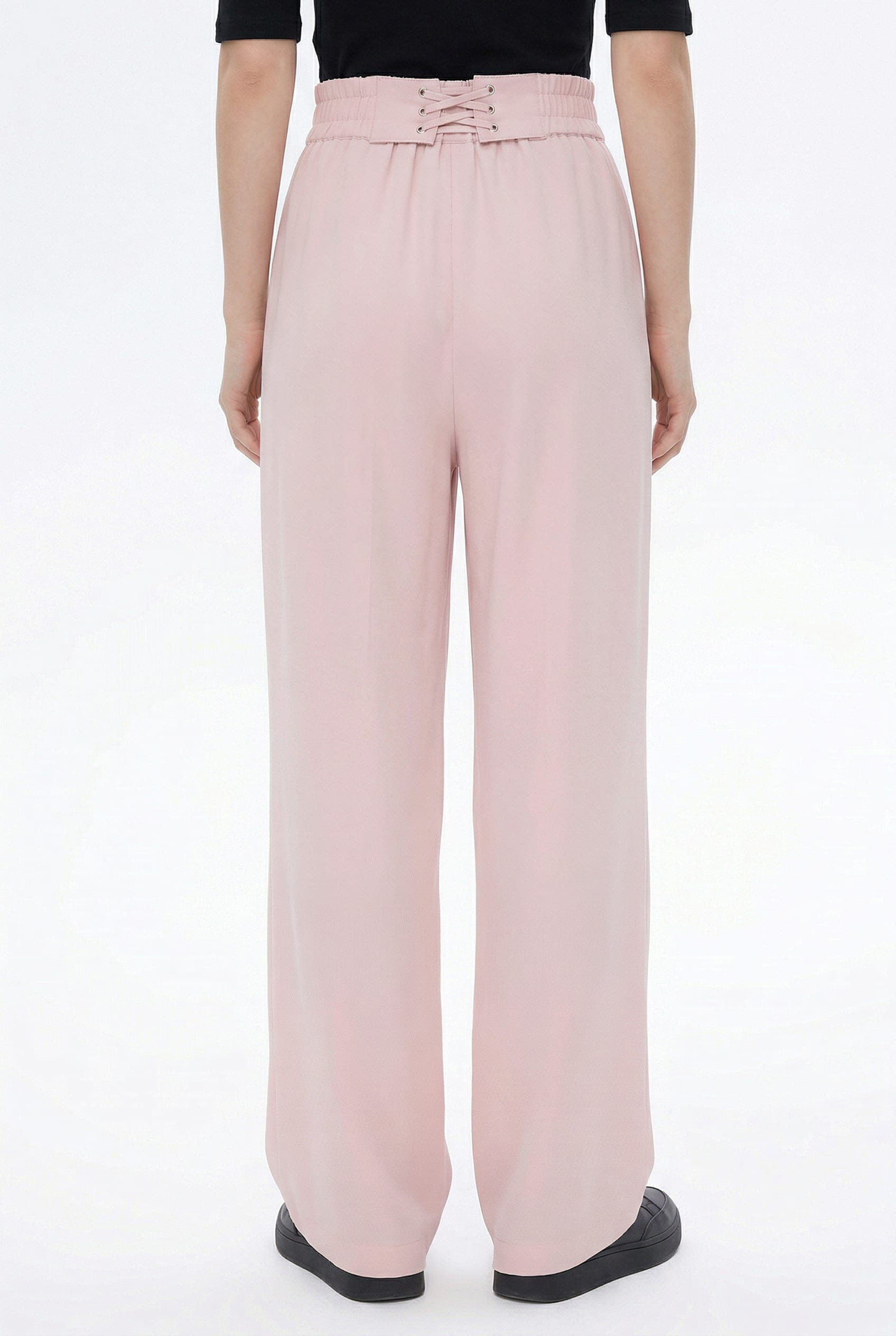 Blush Pink Wide Leg Trousers