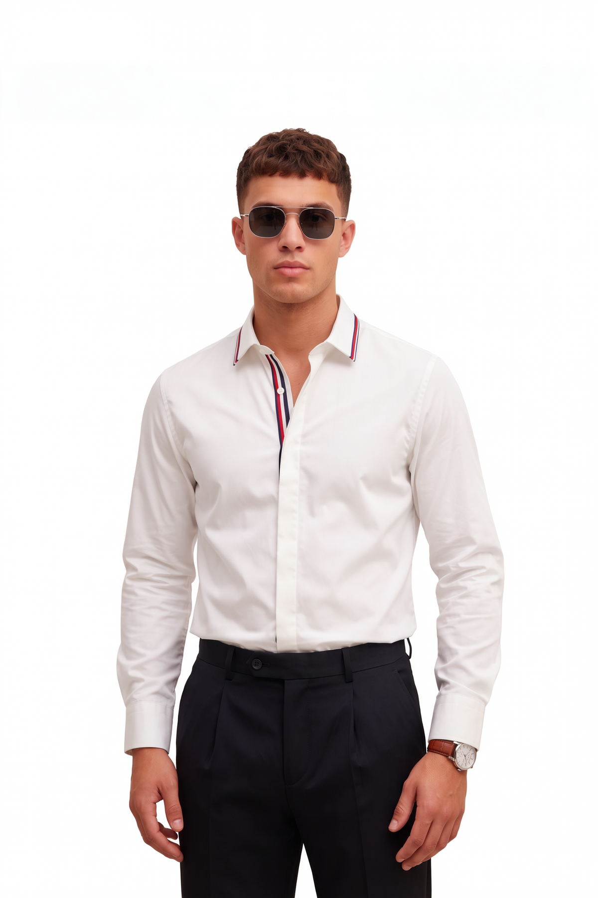 Night Out Regular Fit Long Sleeve White Shirt