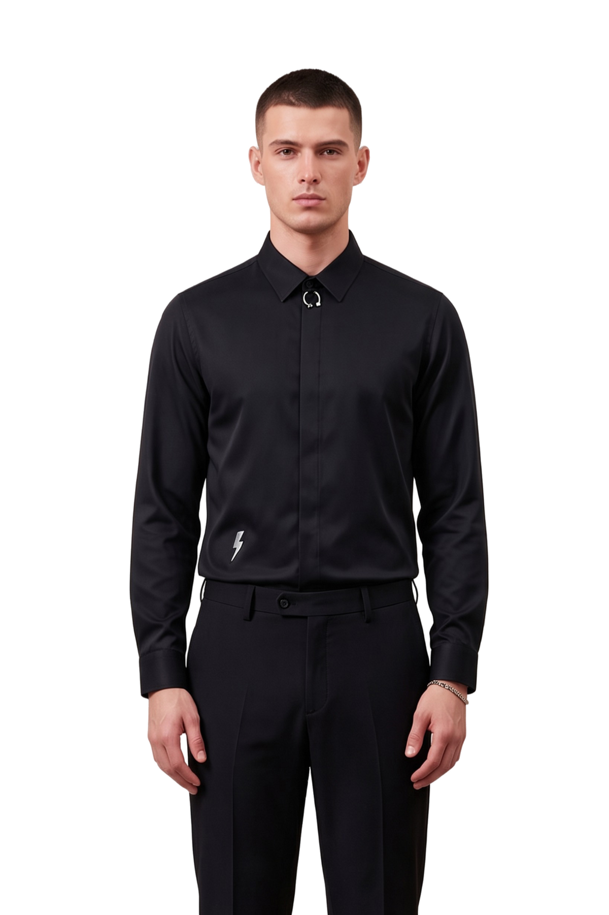 Going Out Regular Fit Long Sleeve Black Shirt