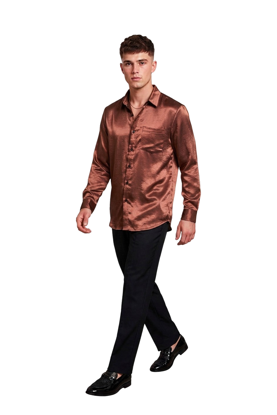 Party Regular Fit Long Sleeve Red Shirt
