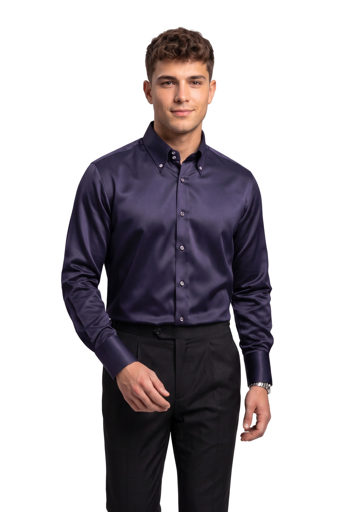 Going Out Regular Fit Long Sleeve Blue Shirt