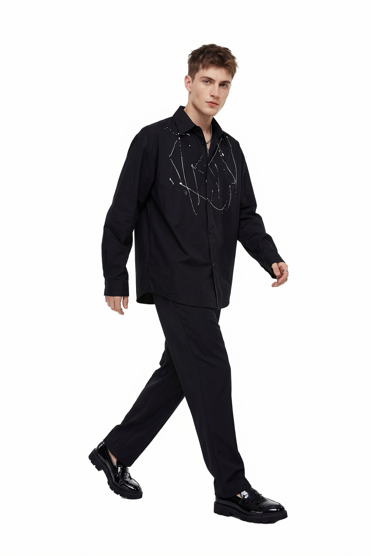 Celebration Regular Fit Long Sleeve Black Shirt