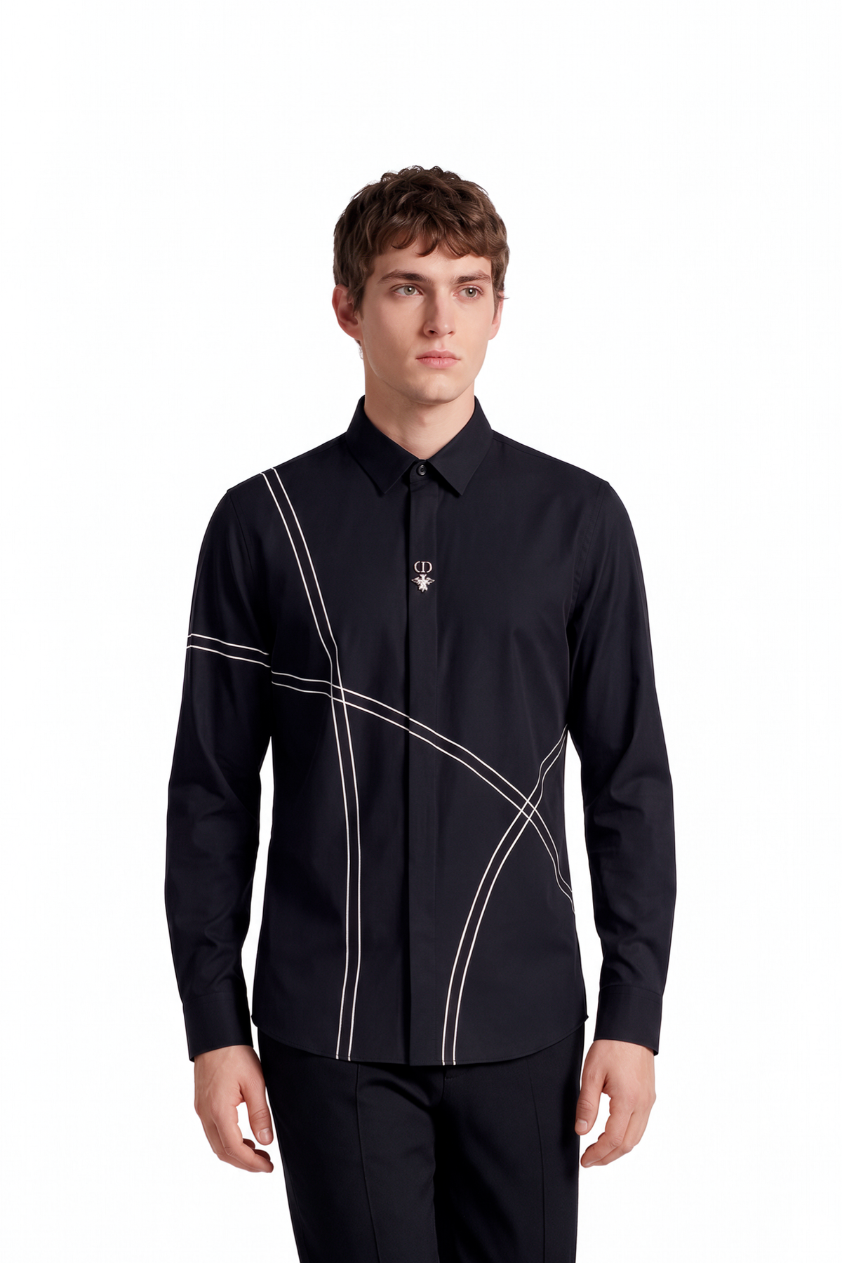 Club Night Regular Fit Long Sleeve Black Shirt