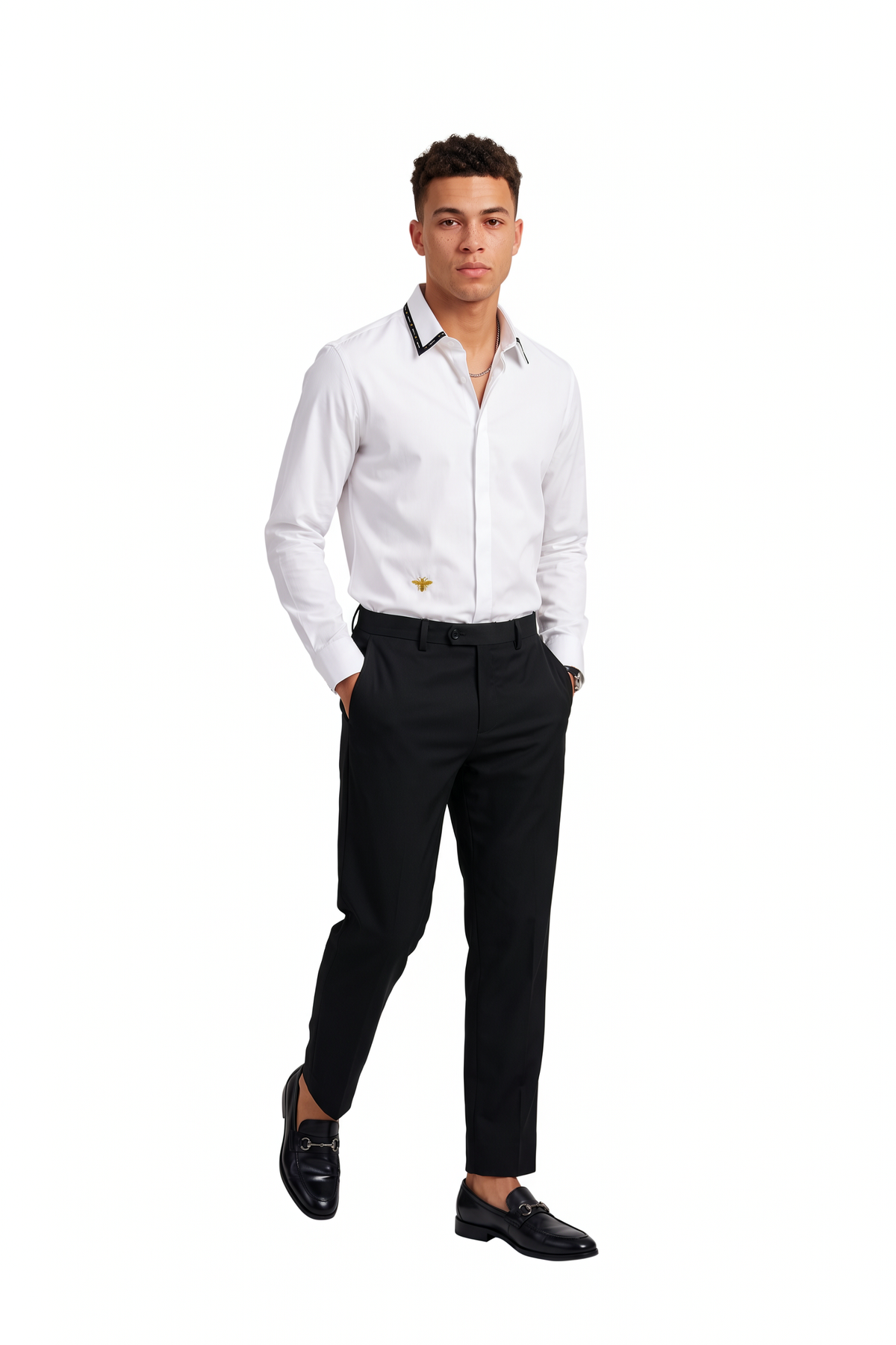 Dance Floor Regular Fit Long Sleeve White Shirt