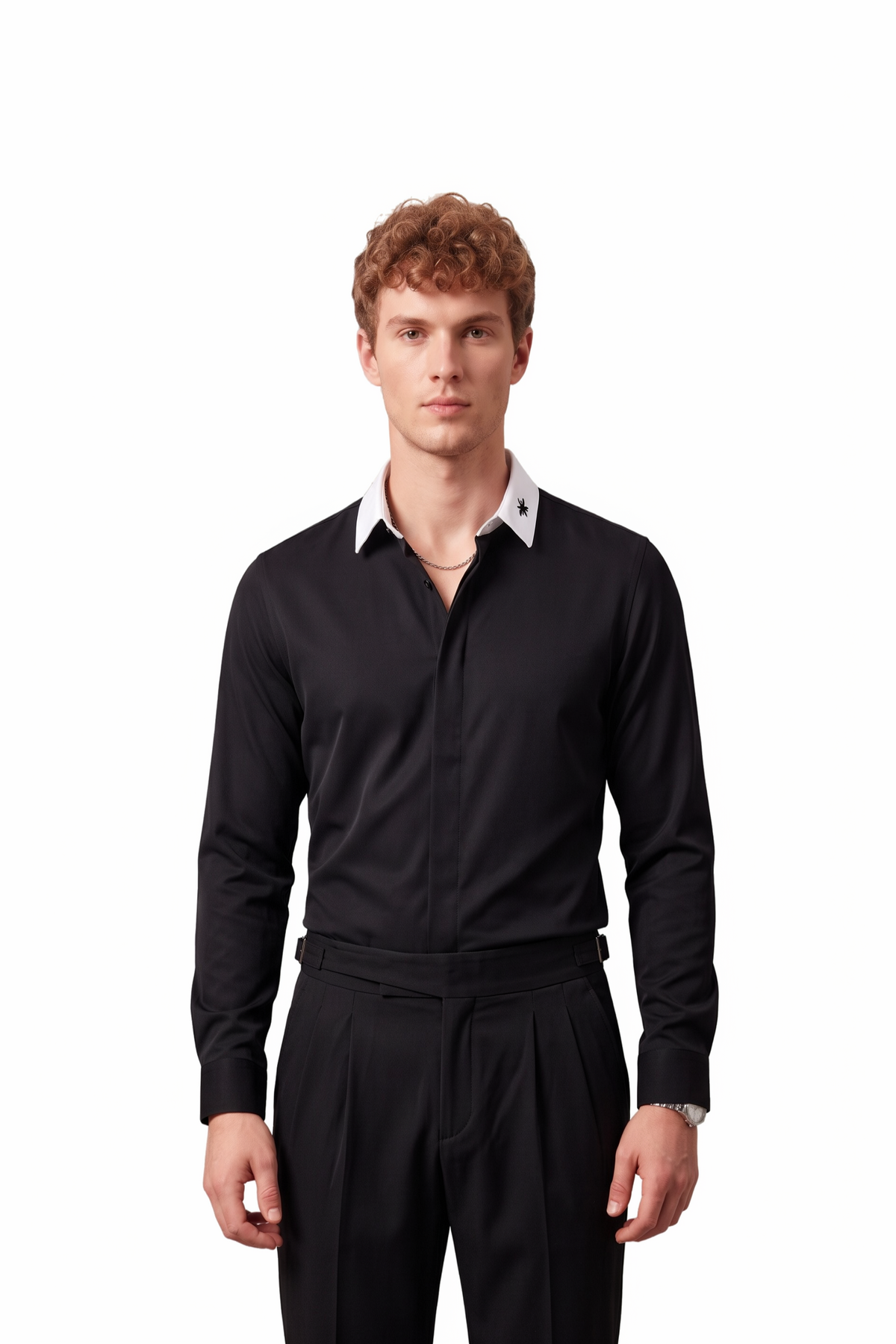 Club Night Regular Fit Long Sleeve Black Shirt