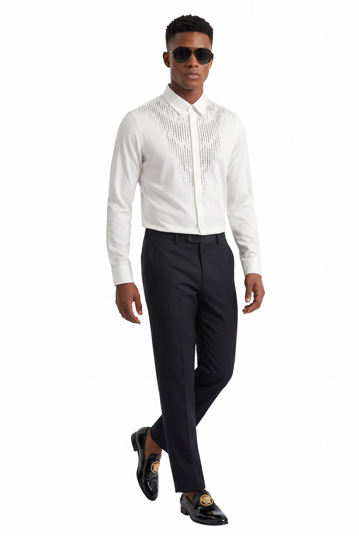Club Night Regular Fit Long Sleeve White Shirt