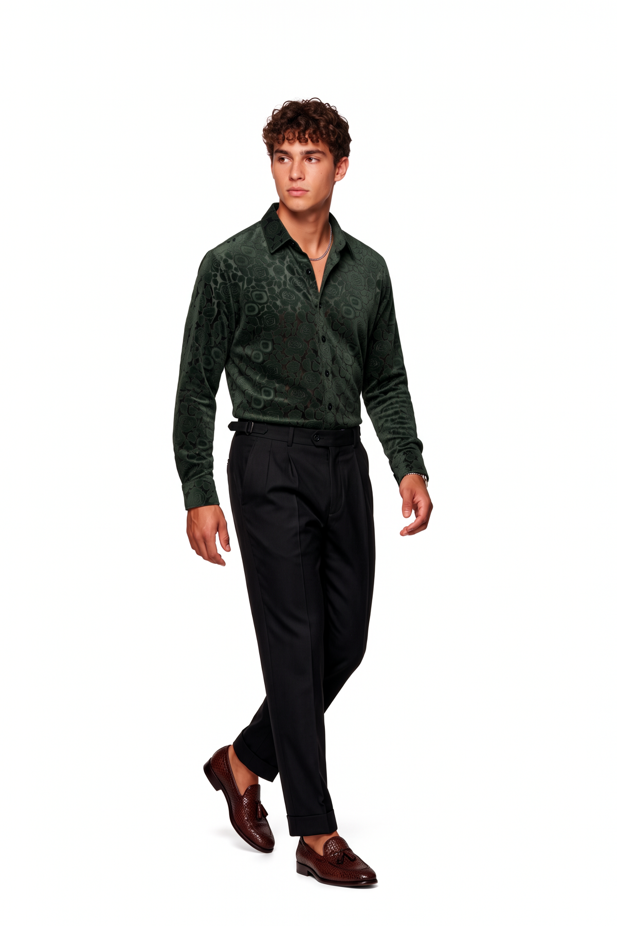 Night Out Regular Fit Green Shirt