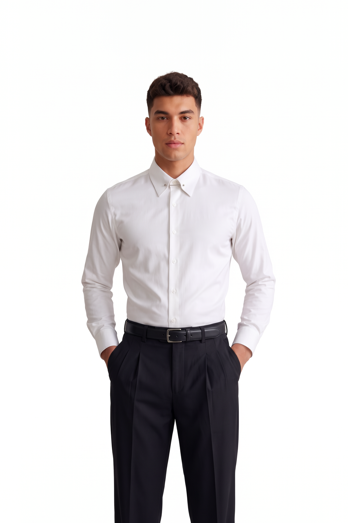 Cocktail Regular Fit Long Sleeve White Shirt