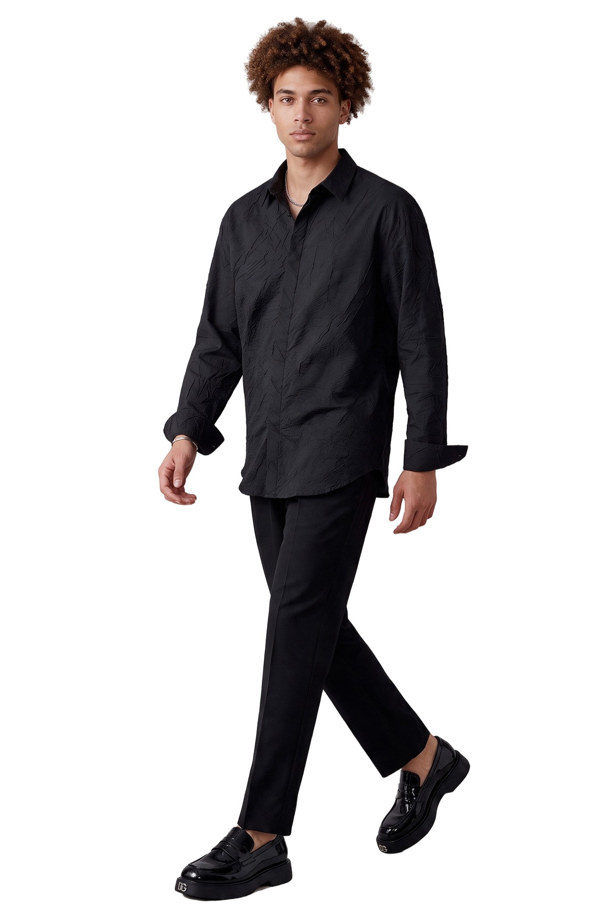 Celebration Regular Fit Long Sleeve Black Shirt