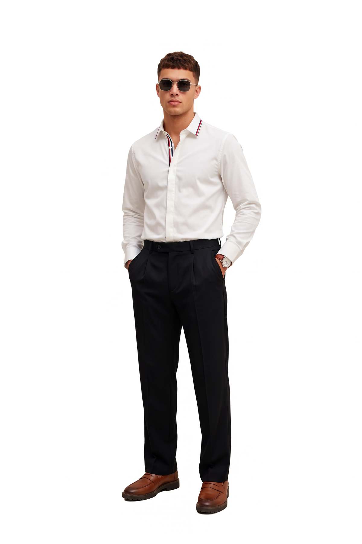 Night Out Regular Fit Long Sleeve White Shirt