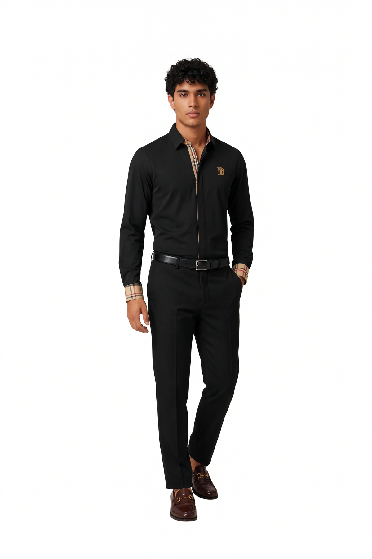 Going Out Regular Fit Long Sleeve Black Shirt