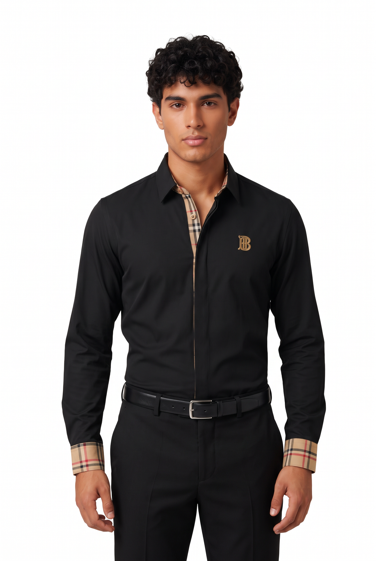 Going Out Regular Fit Long Sleeve Black Shirt