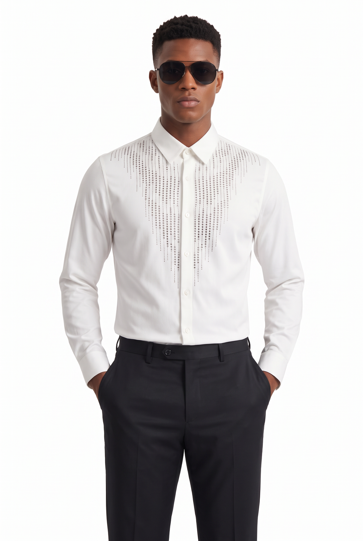 Club Night Regular Fit Long Sleeve White Shirt