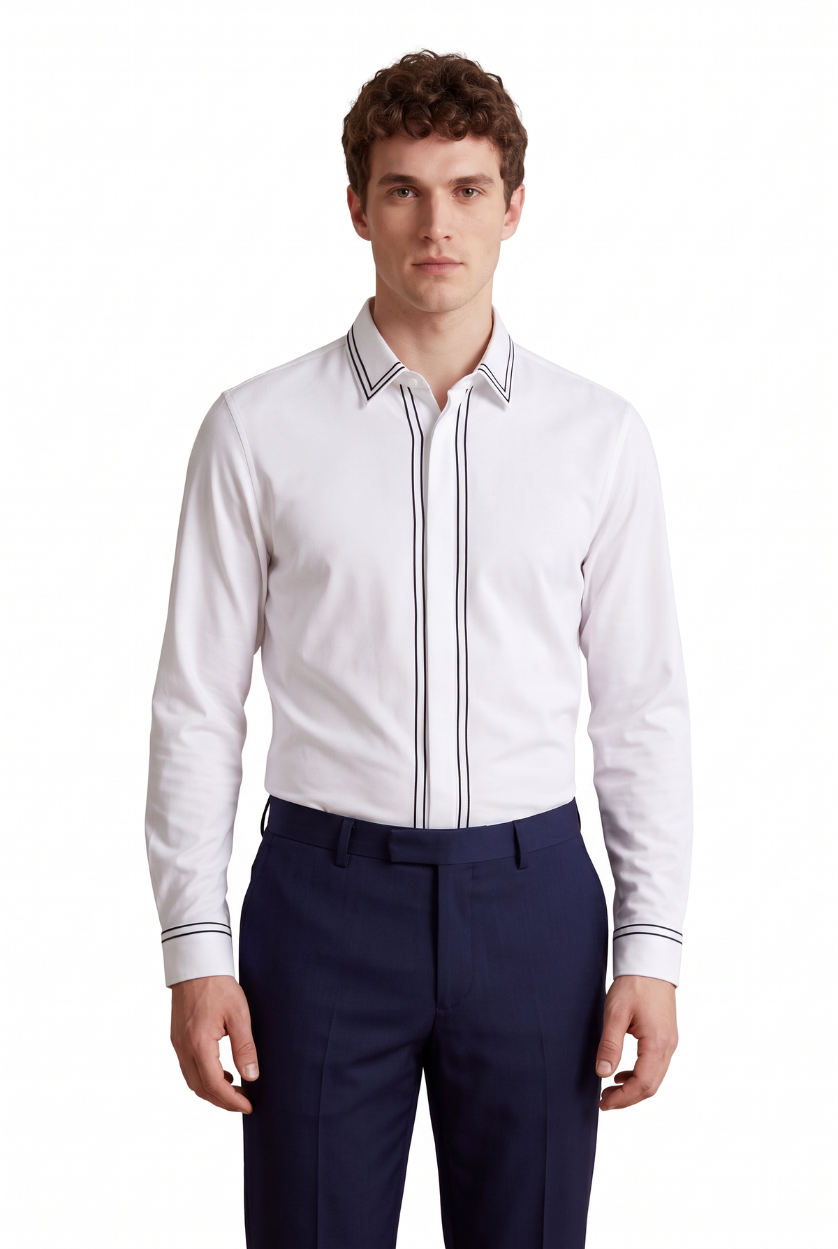 Night Out Regular Fit Long Sleeve White Shirt